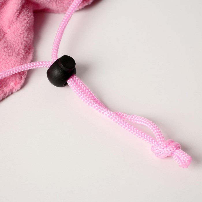 Лежанка для животных на стяжке с ушками, цвет розовый 30-50 см Лежанка для животных на стяжке с ушками, цвет розовый 30-50 см