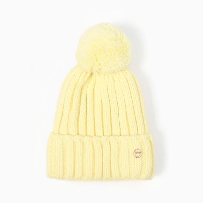 Шапка детская, цвет жёлтый, размер 52-54 Шапка детская, цвет жёлтый, размер 52-54