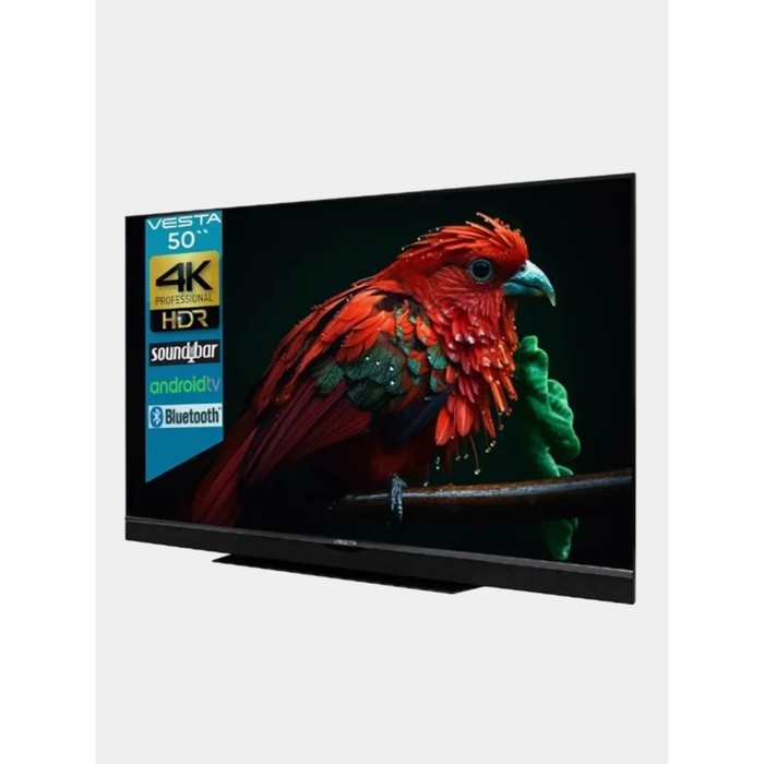 Телевизор VESTA V50MUA7500, 50 Телевизор VESTA V50MUA7500, 50",3840x2160,DVB-T2/C/S2,HDMI 3,USB 2,Smart TV,саундабр,чёрный