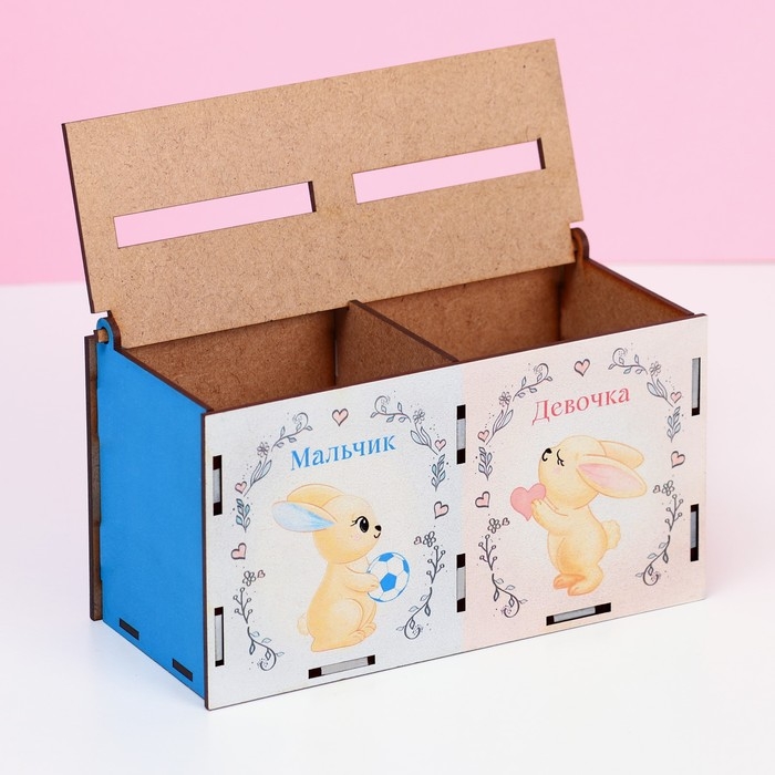 Семейный банк на свадьбу для сбора денег на малыша «Девочка или мальчик», 19,1х10,1х7,7 см Семейный банк на свадьбу для сбора денег на малыша «Девочка или мальчик», 19,1х10,1х7,7 см