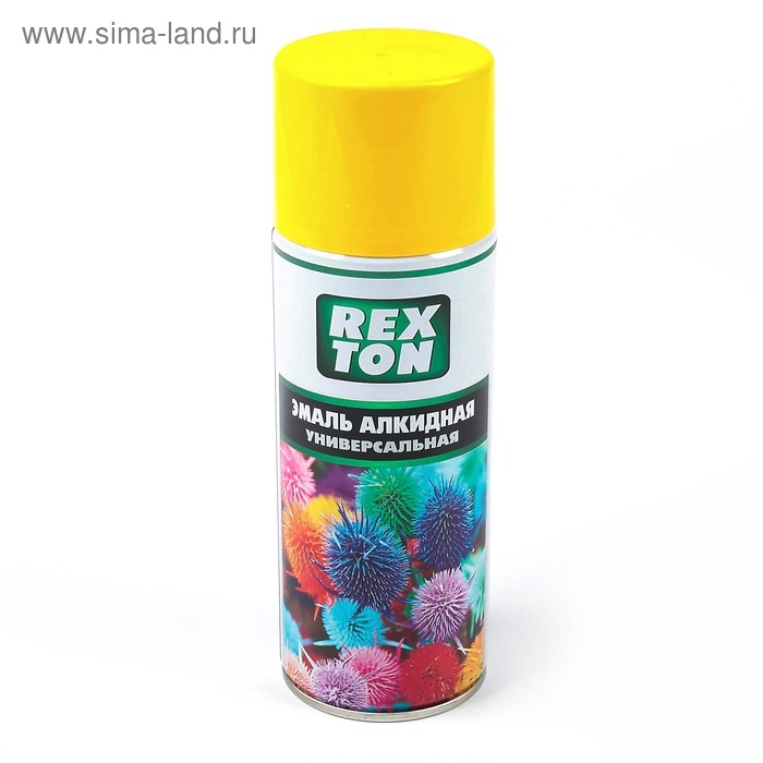 Эмаль алкидная универсальная REXTON, желтая, аэрозоль, 520 мл Эмаль алкидная универсальная REXTON, желтая, аэрозоль, 520 мл
