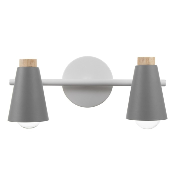 Спот Спот "Конус" 2х40Вт Е27 серый 30х12х16 см