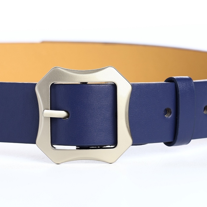 Ремень женский, ширина 2,5 см, винт, пряжка металл, цвет синий Ремень женский, ширина 2,5 см, винт, пряжка металл, цвет синий