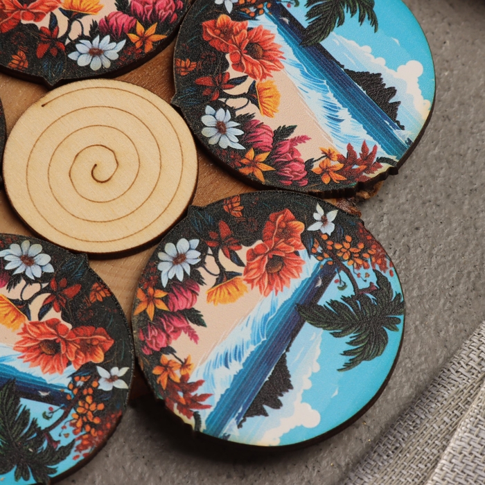 Подставка под горячее Подставка под горячее "Остров", D=12, можжевельник