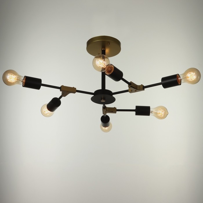 Люстра 2427/6 E27 40Вт черно-бронзовый 61х61х25,5 см BayerLux