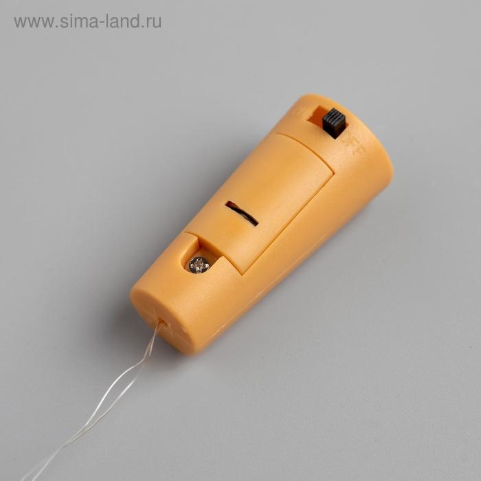 Гирлянда «Нить» 2 м роса с пробкой, IP20, серебристая нить, 20 LED, батарейки LR44х3 (в комплекте), свечение фиолетовое Гирлянда «Нить» 2 м роса с пробкой, IP20, серебристая нить, 20 LED, батарейки LR44х3 (в комплекте), свечение фиолетовое