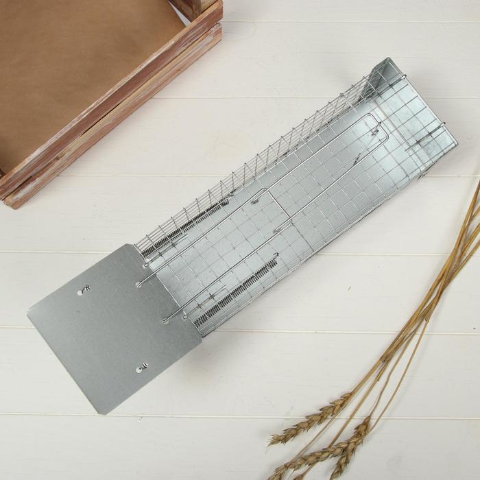 Крысоловка-ловушка (клетка), 28 × 11 × 9 см, металл Крысоловка-ловушка (клетка), 28 × 11 × 9 см, металл