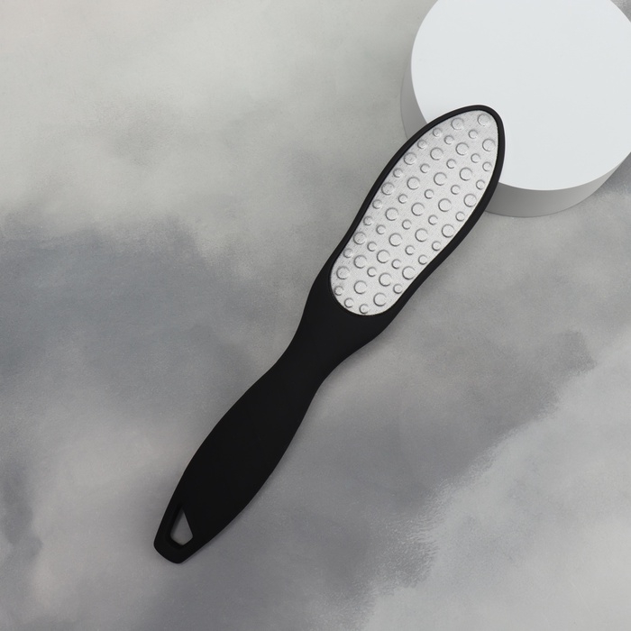 Пилка для ног, лазерная, двусторонняя, прорезиненная ручка, 23 см, цвет чёрный Пилка для ног, лазерная, двусторонняя, прорезиненная ручка, 23 см, цвет чёрный