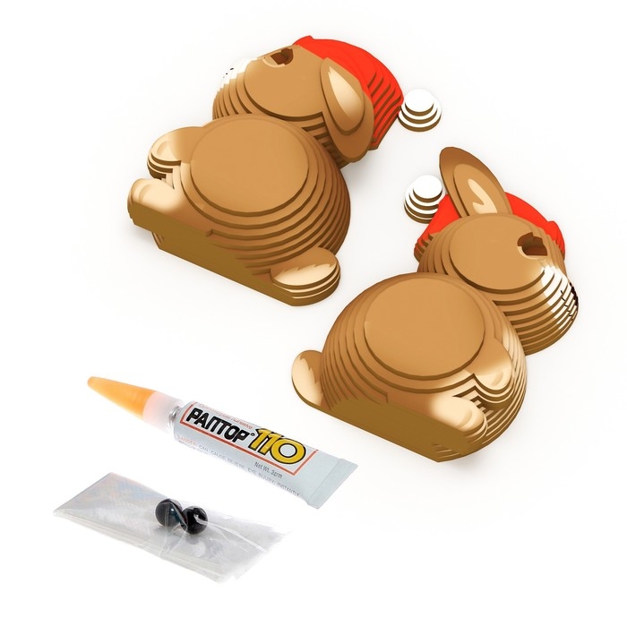 3D конструктор «Веселый зайчик», 26 деталей 3D конструктор «Веселый зайчик», 26 деталей