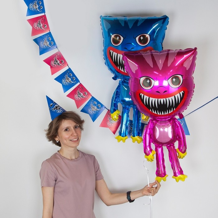 Шар фольгированный 28'' фигура, «Зубастики, Зубабасси», синий Шар фольгированный 28'' фигура, «Зубастики, Зубабасси», синий