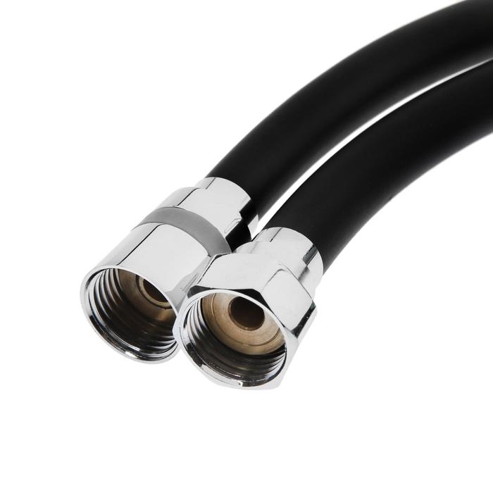 Душевой шланг Accoona G63F, антиперекручивание, латунная гайка, латунный конус, ПВХ, черный Душевой шланг Accoona G63F, антиперекручивание, латунная гайка, латунный конус, ПВХ, черный