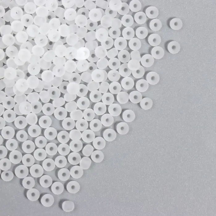 Бисер стекло 8/0  Бисер стекло 8/0 "Матовый полупрозрачный. Белый" 10 гр