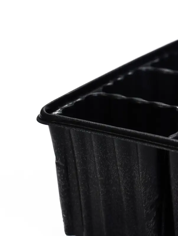 Кассета для рассады, 18&times;13.5&times;5.5 см, 9 ячеек, ячейка 80 мл, пластиковая, чёрная, набор 20 шт.