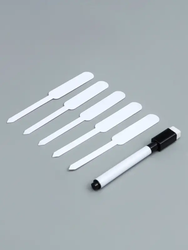 Таблички садовые, для маркировки растений, 12 см, набор 20 шт., пластик, белые, Greengo