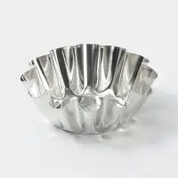 Форма для выпечки ромовой бабы, d=12.2 см, h=4.6 см, жесть, серебристая