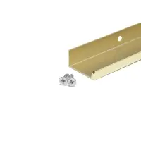 Ручка профильная мебельная торцевая CAPPIO RT001AU, L=600 мм, м/о 480 мм, сатиновое золото