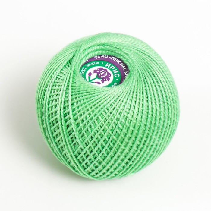 Пряжа для вязания спицами, крючком «ПНК Кирова. Ирис», 150 м/25 г, 100% мерсеризованный хлопок , цвет 3904