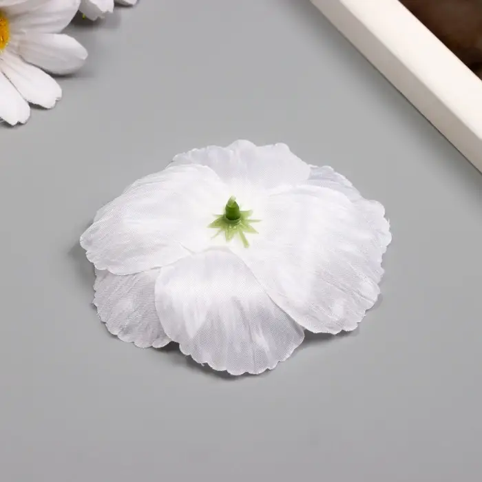 Бутон на ножке для декорирования &laquo;Рудбекия белая&raquo;, 6.5&times;6.5 см