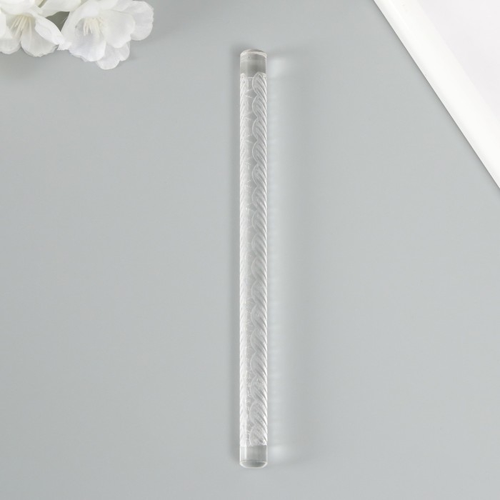 Скалка для творчества акрил Скалка для творчества акрил "Канатное плетение" 16х1 см