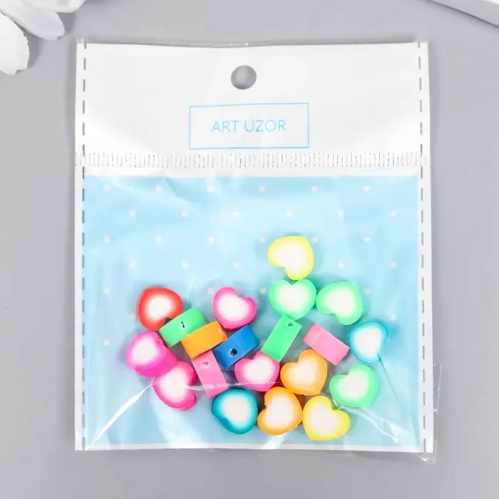 Набор бусин для рукоделия и плетения «Арт Узор. Пухлое сердечко», 20 шт., PVC, цветные, 1×1×1 см Набор бусин для рукоделия и плетения «Арт Узор. Пухлое сердечко», 20 шт., PVC, цветные, 1×1×1 см