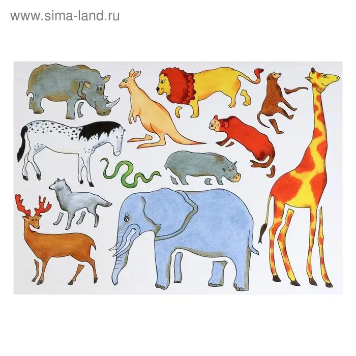 Трафарет Koh-I-Noor 9820/01, Трафарет Koh-I-Noor 9820/01, "Сафари"