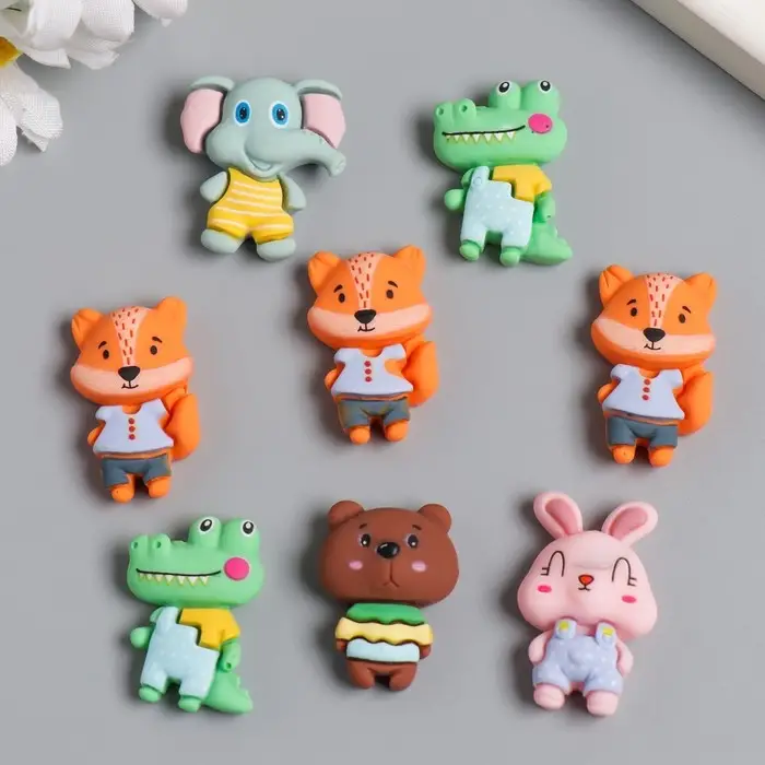 Декор для творчества пластик Декор для творчества пластик "Зверушка" МИКС 1,5х3 см