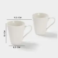 Набор кружек Magisto English tea party, 2 шт., 300 мл, фарфор, белый