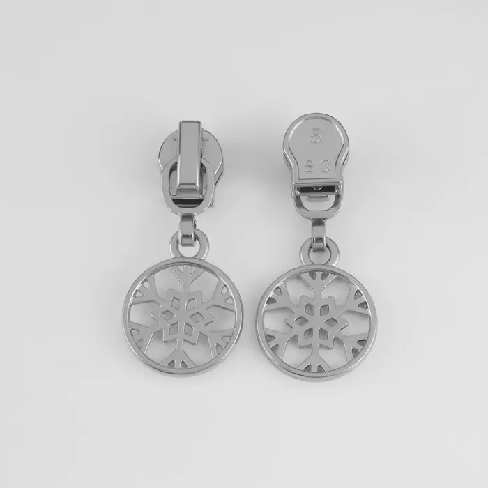 Бегунок для молнии «Спираль», №5, «Снежинка», 10 шт., цвет никель Бегунок для молнии «Спираль», №5, «Снежинка», 10 шт., цвет никель