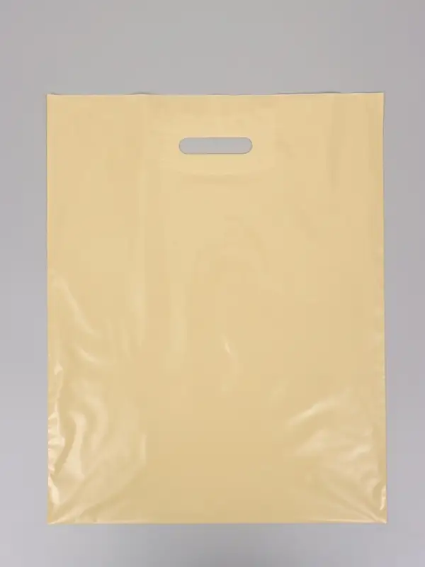 Пакет полиэтиленовый с вырубной ручкой, Кофе с молоком 40-50 См, 60 мкм