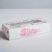Кондитерская упаковка, коробка с ламинацией &laquo;Best wishes&raquo;, 17 х 7 х 4 см