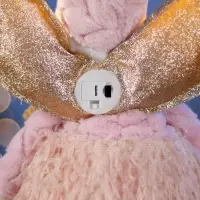 Светодиодная фигура &laquo;Кукла в розовом&raquo; 70 см, текстиль, 6 LED, от батареек AG10&times;3, свечение тёплое белое