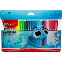 Фломастеры Maped COLOR'PEPS OCEAN,супер-смываемые,24цв/наб,845722