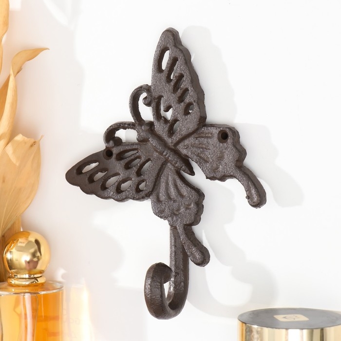 Крючок декоративный металл Крючок декоративный металл "Бабочка" 16,5х13х4 см