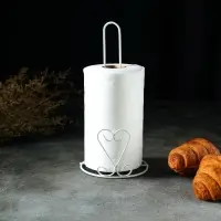 Держатель для бумажных полотенец настольный Доляна &laquo;Сердце&raquo;, 13.5&times;13.5&times;28 см, цвет белый