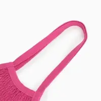 Сумка-авоська хозяйственная, клетка 1.5 см, розовая