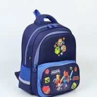 Ранец с эргономичной спинкой текстильный "Пиксели"