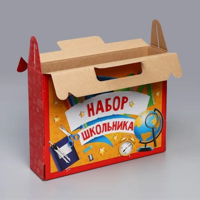 Коробка подарочная складная, упаковка, &laquo;Набор школьника&raquo;, 33.5&times;25.5&times;7.5 см