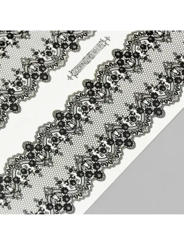 Переводные тату на тело чёрные «Ажурные подвязки», 24×10.5 см