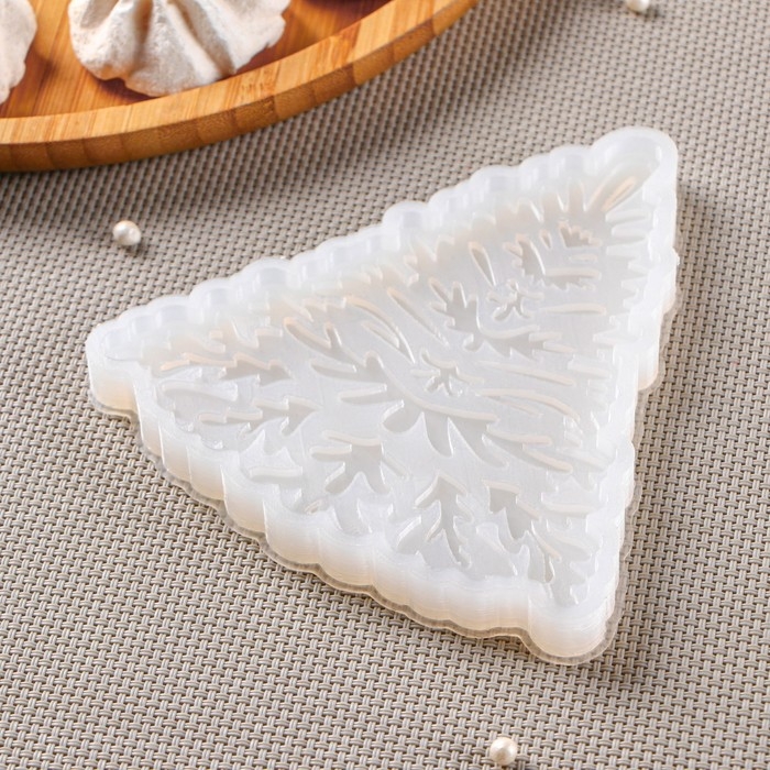 Силиконовый молд «Узорная ёлка», 12,5×12 см, цвет прозрачный Силиконовый молд «Узорная ёлка», 12,5×12 см, цвет прозрачный