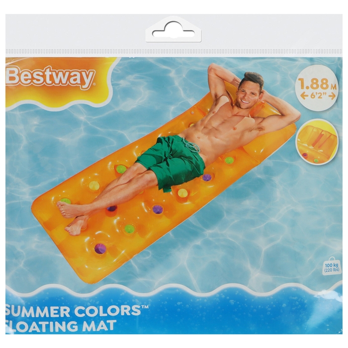 Матрас для плавания, 188 х 71 см, цвет МИКС, 43014 Bestway Матрас для плавания, 188 х 71 см, цвет МИКС, 43014 Bestway