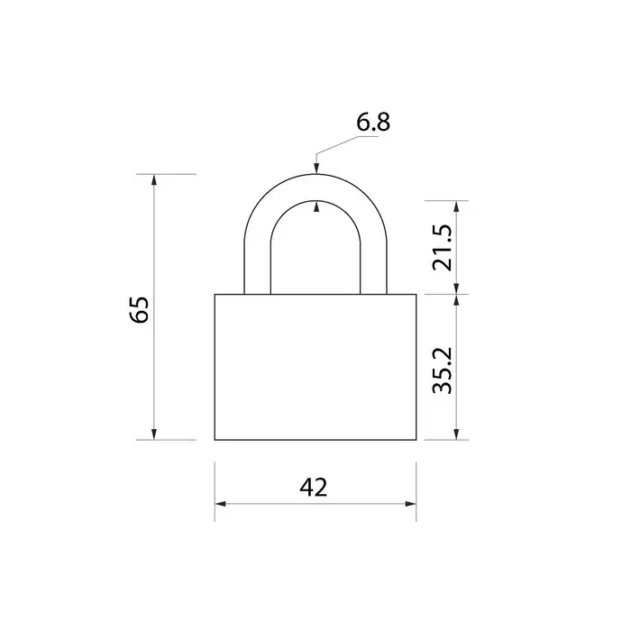 Замок навесной, 40 мм, влагозащищенный, короткая дужка, 3 ключа