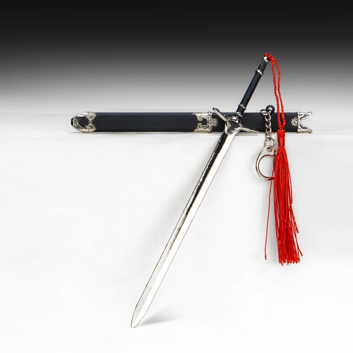 Сувенирное оружие подвесное мини Сувенирное оружие подвесное мини "Меч в стиле аниме", брелок, 21 см, чёрный
