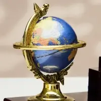 Набор настольный 7в1 (блок для бумаги, подставка для печати, карандашница, калькулятор, глобус, визитница с часами)