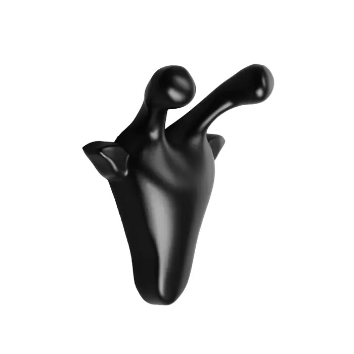 Крючок мебельный CAPPIO GIRAFFE, двухрожковый, цвет черный