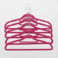 Плечики для одежды &laquo;Бархат&raquo;, размер 44-46, флокированное покрытие, цвет МИКС