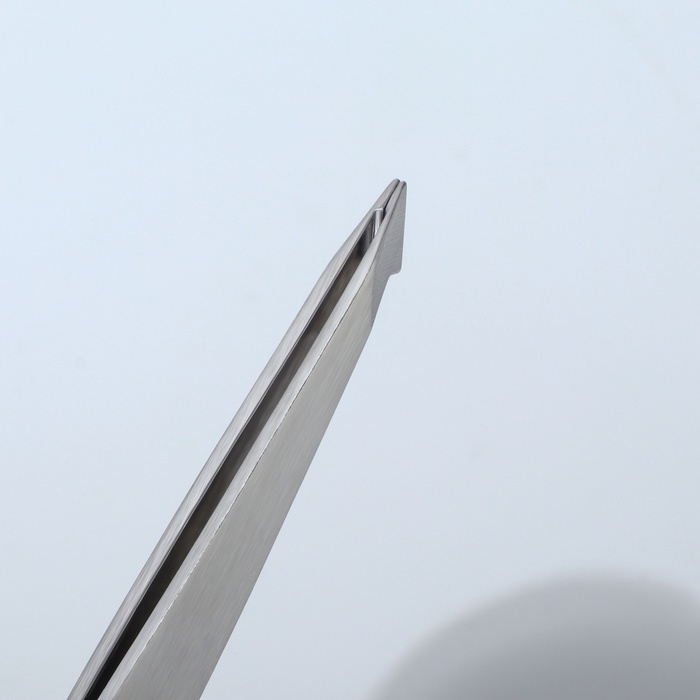 Пинцет скошенный Solinberg, 9.5 см, на блистере, цвет серебристый, 22DK