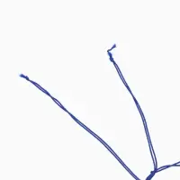 Браслет на ногу, анклет, длина 20 см, белый, синий Браслет на ногу, анклет, длина 20 см, белый, синий