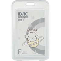 Бейдж Deli 64804 вертик.,на шнурке с клипом., вкладыш: 54x86мм, белый, 1 шт