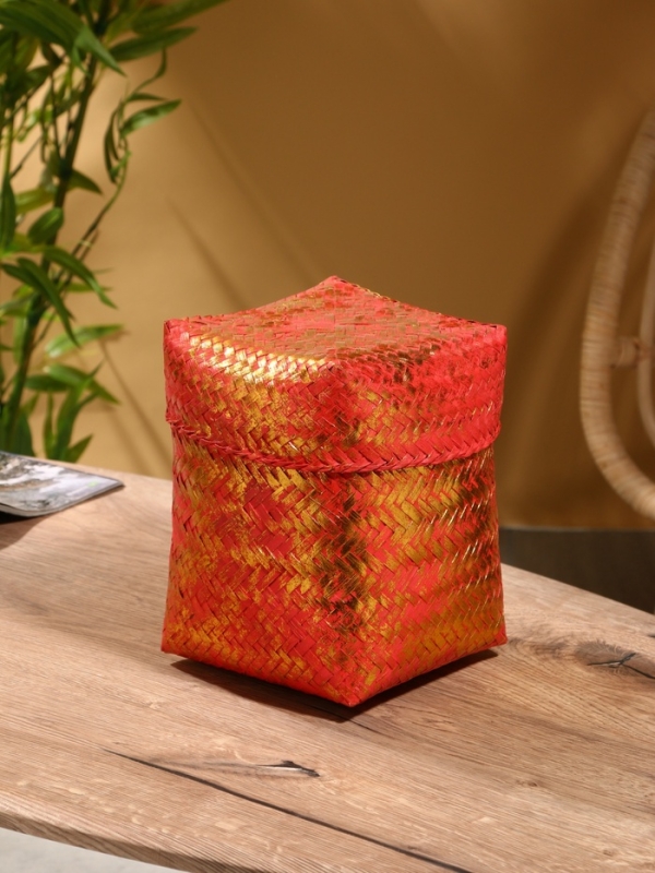 Корзинка плетеная Корзинка плетеная "Голден" 16х16х23 см, розовый