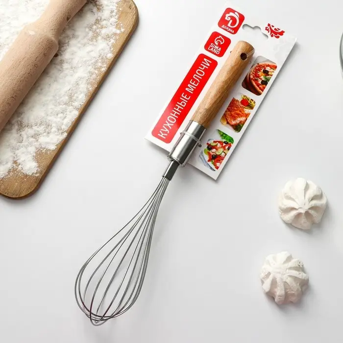 Венчик кулинарный Доляна «Валдай», 30×6 см, нержавеющая сталь